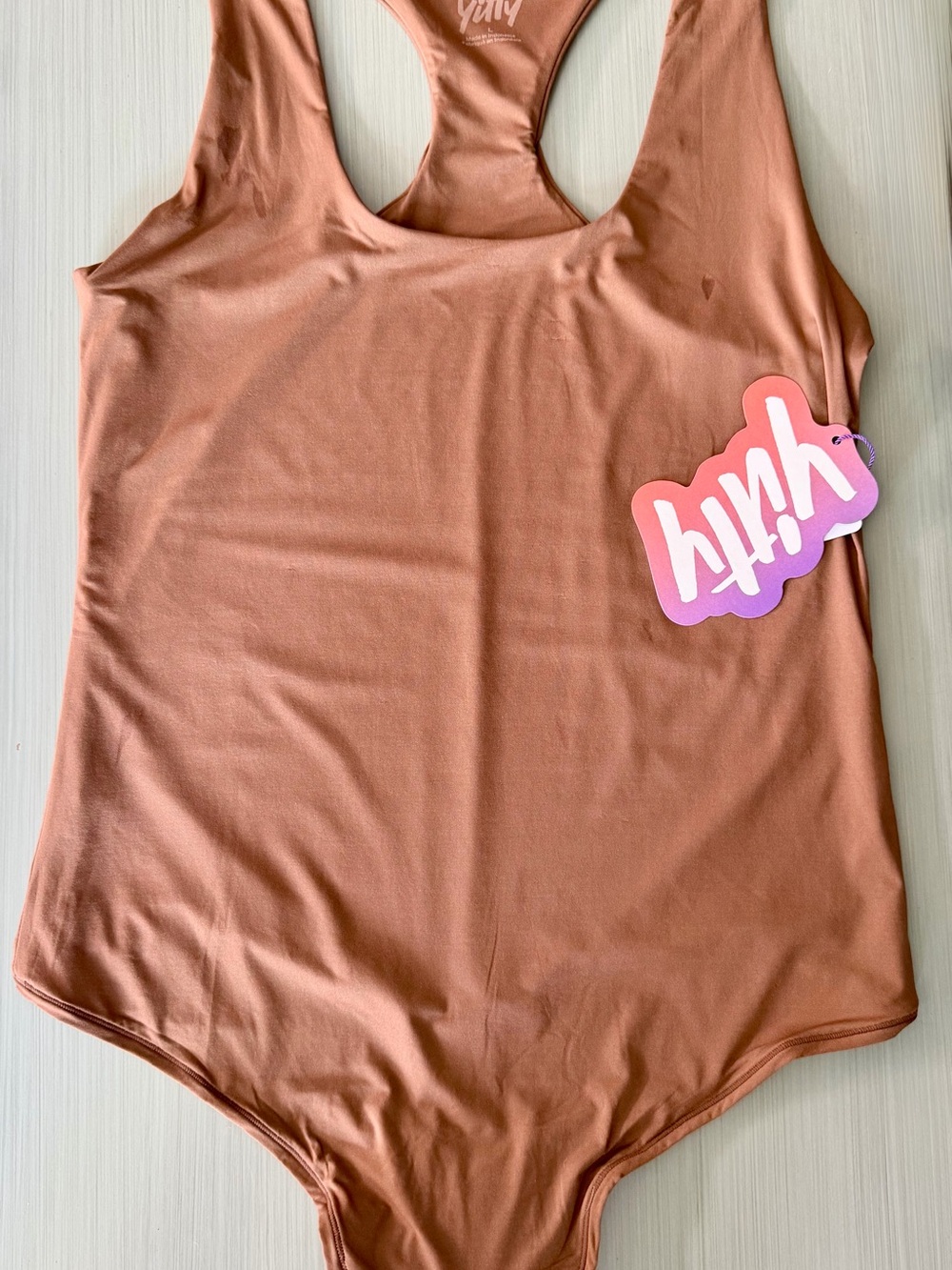 Yitty Women's Scoop Neck Tank Bodysuit - Clay